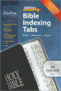 Bible Indexing Tabs: Clear Tab W/Silver Center Strip & Black Lettering