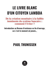 Title: Le livre blanc d'un citoyen lambda: De la création monétaire à la faillite imminente du système bancaire : comment l'éviter ?, Author: Paul Thunissen