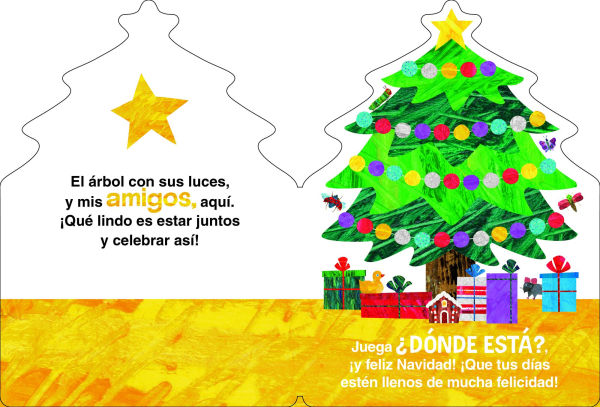 ¿Dónde está en Navidad La Oruga Muy Hambrienta? (The Very Hungry Caterpillar's Peekaboo Christmas Spanish Edition)