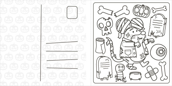 Super Cuties: A Cozy Halloween Coloring Book: 30 Cute and Spooky Illustrations For All Ages