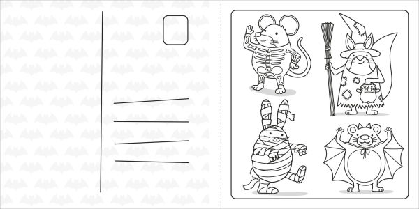 Super Cuties: A Cozy Halloween Coloring Book: 30 Cute and Spooky Illustrations For All Ages