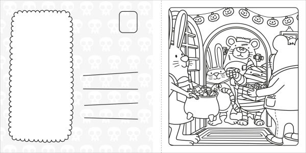 Super Cuties: A Cozy Halloween Coloring Book: 30 Cute and Spooky Illustrations For All Ages