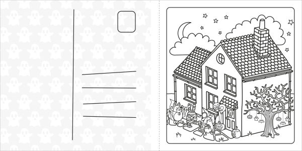 Super Cuties: A Cozy Halloween Coloring Book: 30 Cute and Spooky Illustrations For All Ages