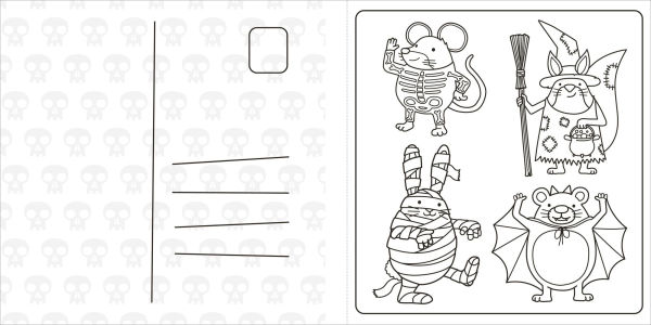 Super Cuties: A Cozy Halloween Coloring Book: 30 Cute and Spooky Illustrations For All Ages
