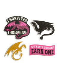 Title: Fourth Wing: I Survived Threshing Stickers - Sticker Set of 4, Author: Out of Print