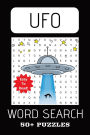 UFO WORD SEARCH PUZZLE BOOK: Word Search w/Easy to Read Print About: UFO, Aliens, Outer Space, Galaxies 6x9 inches 50+ Puzzle, Brain Exercise