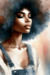 Title: Blush Theory Notebook - 6x9 Lined Pages Bold Black Girl Watercolor Art Aesthetic Stationery by Blush + Pixels, Author: Star Malone
