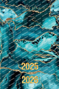 Title: Gold and Teal Blue Gemstone Marble 18 Month PLANNER 2025-2026 Academic Agenda Calendar for College & High School Teacher: Daily Weekly Schedule July 2025-Dec 2026 Monthly Layout Organizer Contact Password Pages Happy Student Office Supplies, Author: Luxe Stationery