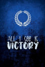 ALL I SEE IS VICTORY - Daily Gratitude Journal 200 Days Motivational Diary for Men and Women - Dark Navy Blue Pattern: Cultivate an Attitude of Gratitude - Fat Productivity Notebook with Motivational Quotes - 5 Minute Memory Book