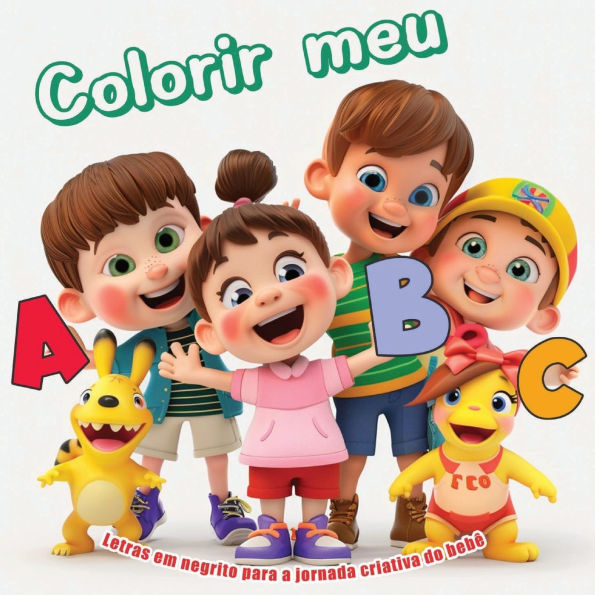 Colorir meu ABC: Letras em negrito para a jornada criativa do bebê
