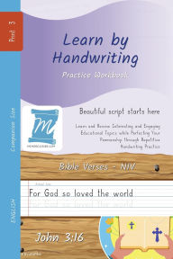 Title: Handwriting Practice Workbook - Bible Verses - John 3: 16 - NIV - Print, Level 3: Learn by Handwriting . Adults and Children - Companion Size - BVJP3LES, Author: Jessica Cobo