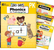 Title: 180 DaysT Phonics, High-Frequency Words, Reading, and Printing: Prekindergarten: 4-Book Set, Author: Multiple Authors
