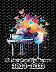 Title: Watercolor Piano 10 Year Monthly Planner v2: Large 120 Month Planner Gift For People Who Love Music, Instrument Lovers 8.5 x 11 Inches 242 Pages, Author: Designs By Sofia
