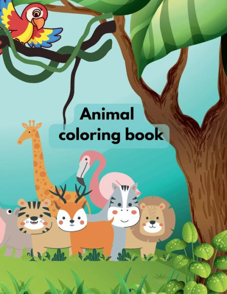 kids animal coloring book