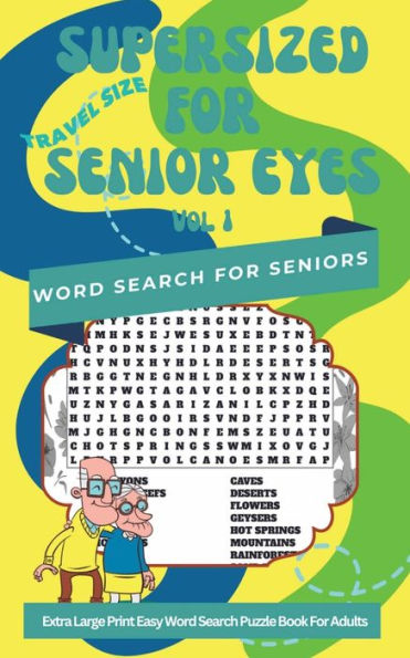 Supersized For Senior Eyes Word Search For Elderly Large Print: Extra Larg Print Easy Word Search Puzzle Book For Adults Vol 1