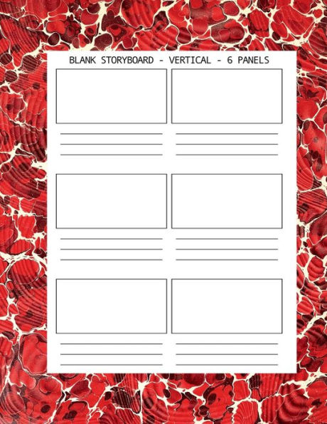 BLANK STORYBOARD 6 PANELS VERTICAL: 8.5x11 Sketchbook : 100 pages