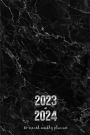 18 Month Weekly PLANNER 2023-2024 Dated Agenda Calendar Diary - Black Gemstone Marble: Daily Weekly Schedule July 2023 - Dec 2024 Organizer - Happy Office Supplies - Trendy Gift for Women Men Boss Coworker T