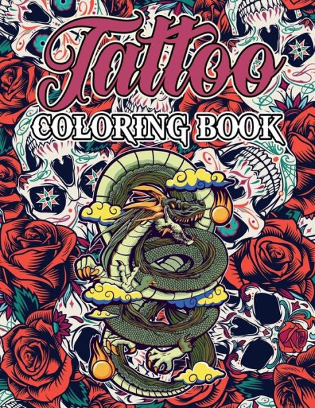 Tattoo Coloring Book for Adults: Coloring Book fo Adults With Modern Tattoo Designs