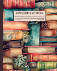 Title: Book Stack Watercolor Composition Notebook College Ruled, Author: Charlotte James