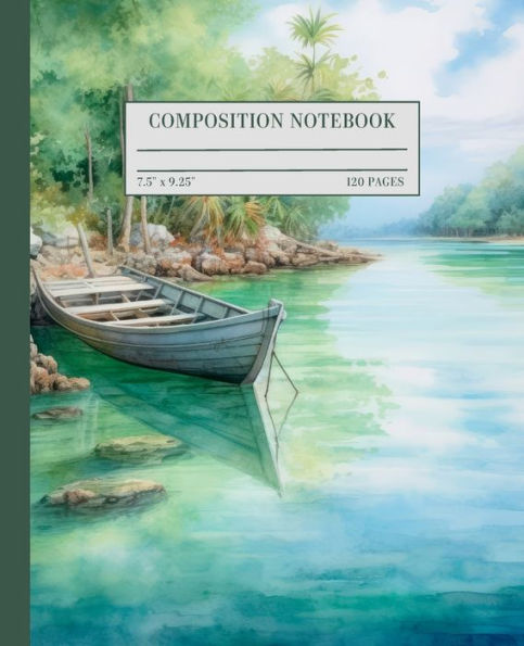 Florida Waterways Watercolor Composition Notebook College Ruled