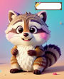 Composition Notebook: Cute Raccoon:100 College Ruled Pages, 7.5