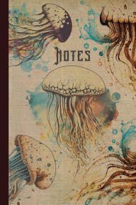 Title: Notes. Jellyfish: Jellyfish vintage illustrations notebook. Underwater Sea creatures cover design., Author: Mad Hatter Stationeries