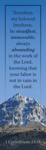 Title: Inspirational Bookmark: Be Steadfast (Package of 25): 1 Corinthians 15:58 (NKJV), Author: Broadman Church Supplies Staff
