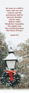 Title: Christmas Bookmark: His Name (Package of 25): Isaiah 9:6 (KJV), Author: Broadman Church Supplies Staff
