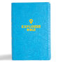 CSB Explorer Bible for Kids, Sky Blue LeatherTouch: Placing God's Word in the Middle of God's World