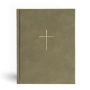 CSB Illustrator's Notetaking Bible, Large Print Edition, Sage SuedeSoft LeatherTouch Over Board