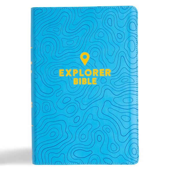 CSB Explorer Bible for Kids, Sky Blue LeatherTouch, Indexed: Placing God's Word in the Middle of God's World