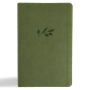 CSB Single-Column Personal Size Reference Bible, Olive LeatherTouch