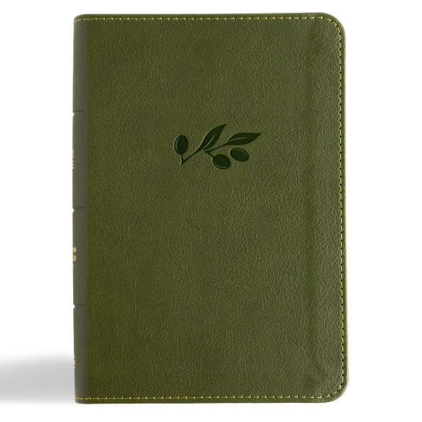 CSB Large Print Compact Reference Bible, Digital Study Edition, Olive LeatherTouch