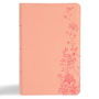 CSB Single-Column Compact Bible, Digital Study Edition, Blush Floral LeatherTouch