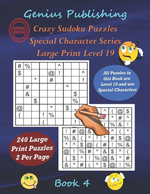 Crazy Sudoku Puzzles Special Character Series Book 4 240 Large