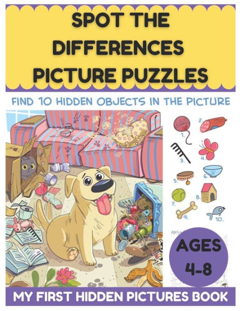 Spot The Differences Picture Puzzles Ages 4-8 - My First Hidden 