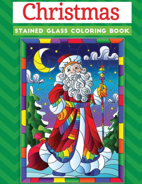 stained glass christmas coloring pages