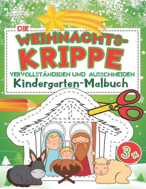 Weihnachtskrippe Vervollständigen und Ausschneiden Weihnachten