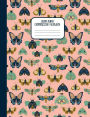 Butterfly and Luna Moth Pattern Print - Aesthetic Graph Paper Composition Notebook: Quad Ruled Pages 1 Subject Journal for Math & Science High School College or University Students Notes Workbook 5x5 Grid