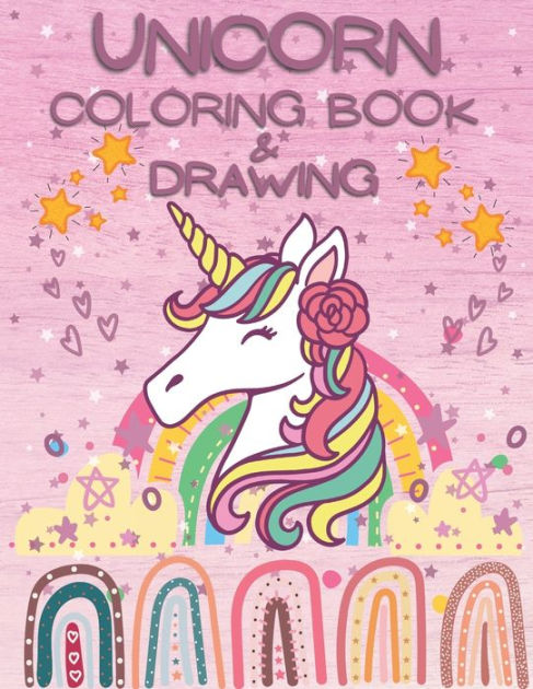 Unicorn Coloring Book For Kids Ages 4-8 US Edition: 50 Pictures To