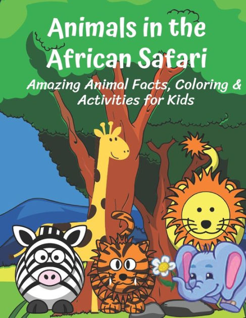 Barnes and Noble African Safari Animals Coloring & Activity Book