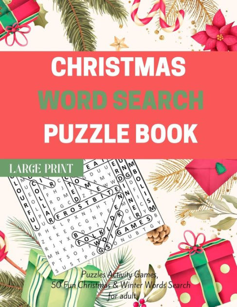 Christmas Word Search Puzzle Book Large Print Puzzles Activity Games