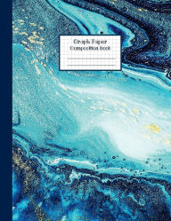 Title: Teal Blue Marble Cover Pattern - Aesthetic Graph Paper Composition Notebook: Quad Ruled Pages 1 Subject Journal for Math & Science High School College or University Students Notes Workbook 5x5 Grid, Author: Creative School Supplies