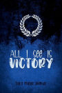 ALL I SEE IS VICTORY - Daily Prayer Journal - Dark Navy Blue Pattern Devotional Diary: Cultivate an Attitude of Praise and Thanks - 4 Month Productivity Notebook 5 Minute Bible Journaling Workbook