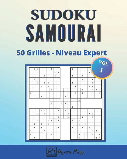 Sudoku Samourai 50 Grilles Niveau Expert Livre De Sudoku Pour