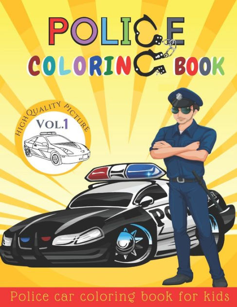 Police coloring book for kids: For Creative Children, Boys, and Girls