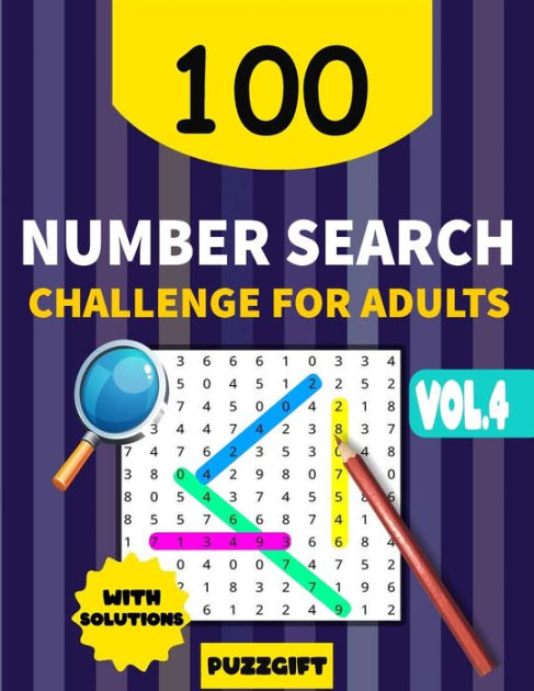 Number Search Challenge For Adults: Volume 4.Big Puzzlebook with Number