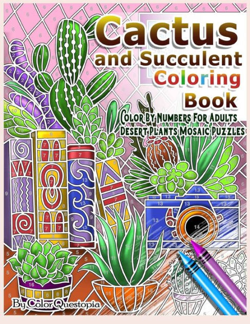 Adult Coloring Pages With Succulents & Terrariums Set 