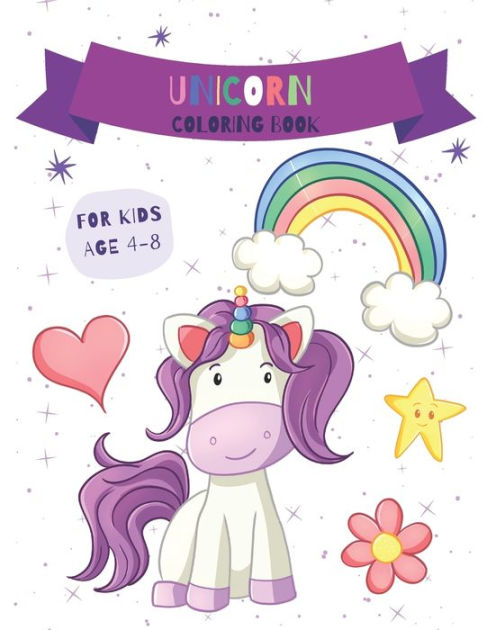 Unicorn Coloring Book For Kids Ages 4-8: Arts & Crafts Kit for