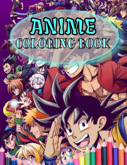 Anime Coloring Book Mixed Anime Characters 50 Coloring Pages In High Quality Gift For Kids And Adults Black And White And Size 8 5 X 11 Inches By Happy Library Paperback Barnes Noble